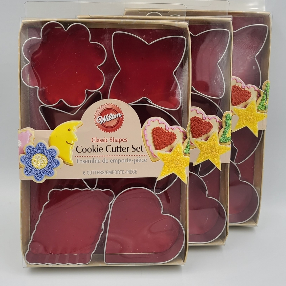 6 Piece Cookie Cutter Set 3 Pack